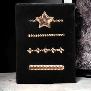 4 Piece Rose Gold Star Watch Band Charm Set